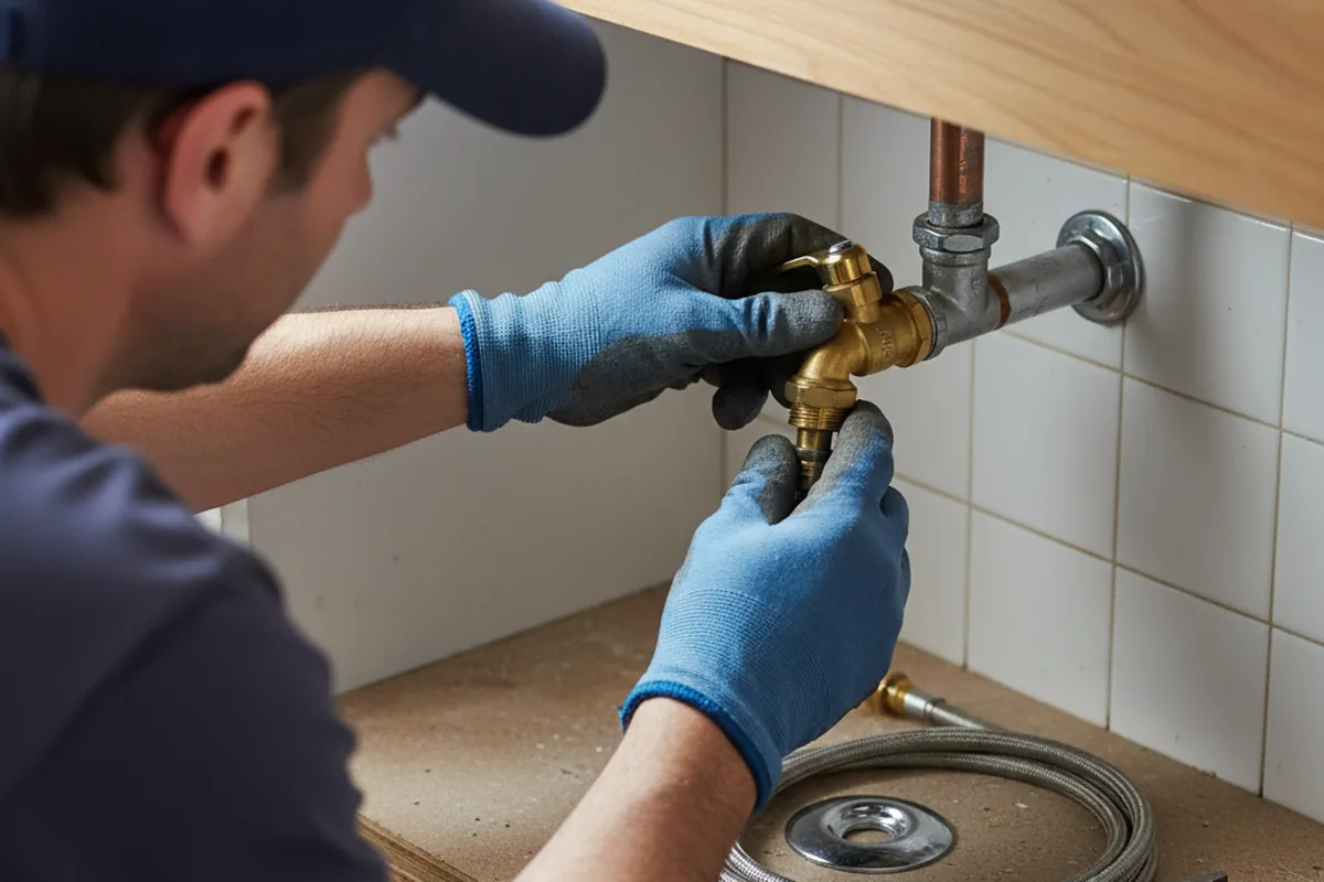 Shutoff valve and fitting work during Well Pump Repair in Bridger